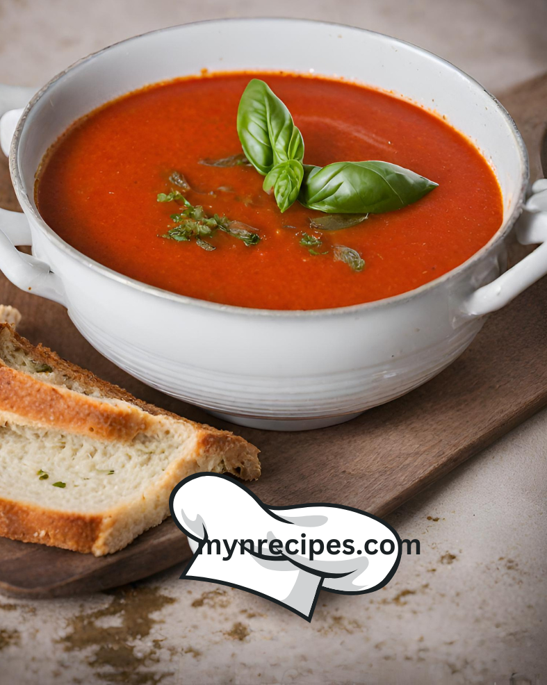 A Classic Comfort Food: Tomato Basil Soup Elevate your culinary experience with this exquisite tomato basil soup, a symphony of flavors that will tantalize your taste buds and warm your soul. This hearty and comforting soup is a testament to the simplicity of nature's finest ingredients, showcasing the harmonious blend of ripe tomatoes, fragrant basil, and aromatic vegetables. Ingredients: 1 large onion, finely chopped (for a depth and sweetness) 2 carrots, diced (to add a touch of sweetness and texture) 3 celery sticks, finely chopped (to provide a burst of freshness and crunch) 2 garlic cloves, minced (to introduce a savory and aromatic note) 1.2 liters of hot vegetable stock (to provide a rich and flavorful base) 900g ripe tomatoes, chopped (to infuse the soup with a delightful tomatoey aroma) 400g can of chopped tomatoes (to add a burst of sweetness and acidity) 500g passata (to thicken the soup and enhance its tomato flavor) 1 red bell pepper, deseeded and chopped (to introduce a vibrant color and slightly sweet, peppery flavor) 1 tablespoon of tomato paste (to intensify the tomato flavor) ¼ cup fresh basil leaves (to infuse the soup with a refreshing herbal aroma and flavor) Go to the next page to get the Instructions Instructions:  Heat a large non-stick saucepan over medium heat. Add the chopped onion, carrots, and celery, and cook until the onion softens and turns translucent.  Add the minced garlic and cook for an additional minute, allowing the flavors to meld and develop.  Pour in the hot vegetable stock and bring the mixture to a gentle boil. Reduce the heat to low and simmer for approximately 20 minutes, allowing the vegetables to tenderize and infuse with the stock's warmth.  Stir in the chopped ripe tomatoes, diced canned tomatoes, passata, and deseeded red bell pepper. Continue simmering for an additional 10 minutes, allowing the flavors to meld and harmonize perfectly. Remove the soup from heat and stir in half of the fresh basil leaves. Using an immersion blender or a regular blender, blend the soup until it reaches a smooth and creamy consistency.  Season the soup with salt and freshly ground black pepper to taste, adjusting to your preference.  Divide the soup into bowls and garnish each serving with the remaining fresh basil leaves, adding a burst of color and aroma.  Savor the rich and vibrant flavors of this classic tomato basil soup, letting the harmonious blend of ingredients transport you to a world of culinary delight. Tips: Embrace High-Quality Tomatoes: The quality of your tomatoes plays a significant role in the overall flavor of the soup. Opt for ripe, flavorful tomatoes, preferably heirloom tomatoes, for an extra burst of sweetness and complexity.  Sautéing Matters: Devote time to sautéing the vegetables until they soften and become translucent. This caramelization process enhances their natural sweetness and depth of flavor, contributing to the overall richness of the soup.  Simmer Slowly: Low and slow cooking allows the flavors to meld and intensify, resulting in a more flavorful and satisfying soup. Resist the urge to rush the simmering process; let the magic unfold gently. Use a Versatile Passata: Passata, a smooth tomato puree, thickens the soup and intensifies its tomatoey flavor. However, if you prefer a thinner consistency, you can reduce the amount of passata or adjust it to your liking.