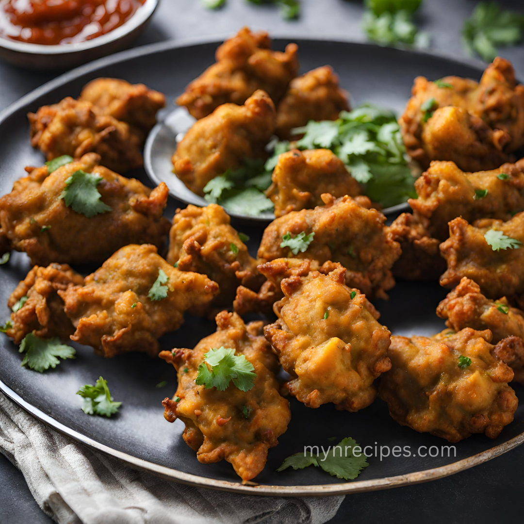 Veggie pakoras Recipe Craving Crispy Crunch? Whip Up These Spicy Chickpea Fritters! Ever dream of fritters that are light and crispy, bursting with flavor, and won't wreck your healthy habits? Look no further! These protein-packed chickpea pakoras are your new snack. About Time: Prep Time: 15 mins Cook Time: 25 mins Total Time: 30 mins Yield: 1 Serves Free Ingredients: Here's what you'll need: A can of chickpeas, drained and prepped for action. An egg, ready to be whisked into a fluffy friend. A sprinkle of curry powder (go mild or wild, your choice!). Garlic and onion, for that irresistible savory kick. Cauliflower, carrot, and courgette, all finely shredded for veggie goodness. Low-cal cooking spray to keep things light and crispy. Fat-free Greek yogurt, because protein power! Fresh mint, for a refreshing burst of flavor. Salad, to pile high and create a delicious, balanced plate. Instructions: Now, let's get cooking! Blend your chickpeas, eggs, curry powder, garlic, and salt into a smooth batter. Toss in your veggie crew and mix well. Heat a pan with a light spritz of cooking spray. Scoop up batter portions with two forks and gently drop them in, forming 3 pakoras. Flatten slightly and cook for 2.5 minutes per side, until golden and delicious. While your pakoras sizzle, whip up a quick raita by mixing yogurt, mint, and a pinch of seasoning. Serve your crispy creations with a bed of fresh salad and a dollop of raita. Enjoy the perfect blend of textures and flavors! Tip: Pack these pakoras for lunch! Just chill the raita separately and assemble when you're ready for a healthy and satisfying midday treat. Remember, you can adjust the spice level to your preference. And feel free to experiment with different veggies or herbs for endless flavor variations!