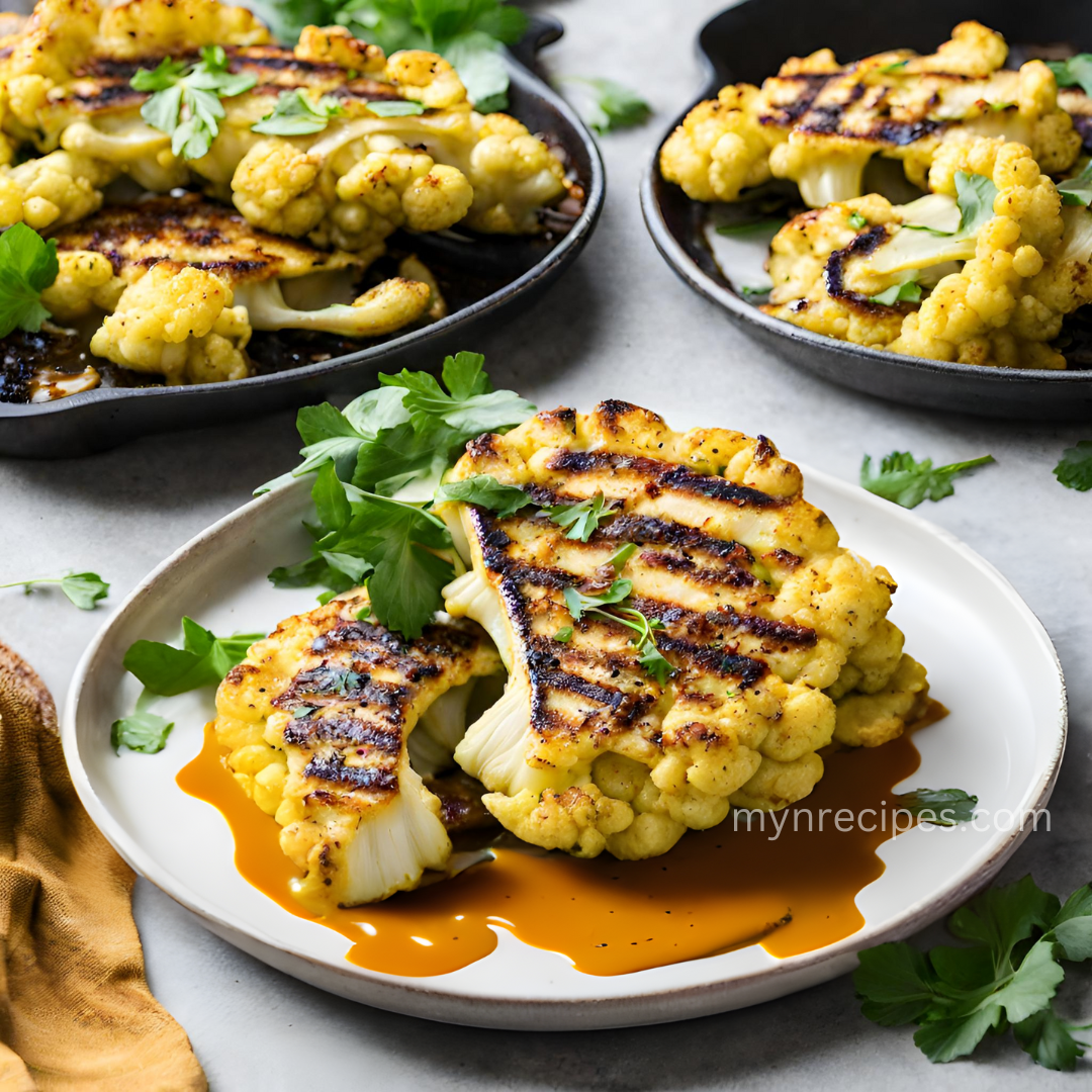 Spicy Roasted Cauliflower Curry
Craving a hearty, healthy meal that's kind to your waistline? Look no further than this fiery roasted cauliflower curry!
This dish is a flavorful twist on a classic, swapping out meat for protein-packed cauliflower steaks. The result? A satisfying, Slimming World-friendly curry that's packed with spices and bursting with flavor.

Here's what makes this recipe special:

Roasted cauliflower steaks: Forget boring boiled cauliflower! Roasting infuses the florets with deep, caramelized notes and creates a satisfying texture.
Creamy, spiced curry sauce: Rich in flavor yet light on calories, the curry sauce is bursting with aromatic spices and gets a boost of creaminess from blending some of the cauliflower.
Easy and adaptable: This recipe comes together quickly and is easily customizable. Add other vegetables, adjust the spice level, or swap brown rice for white for a more nutrient-rich twist.

Ingredients:
2 large cauliflowers, leaves reserved (tough outer leaves discarded)

2 tablespoons mild or medium curry powder

Low-calorie cooking spray

1 large onion, finely chopped

500 milliliters hot vegetable stock

300 grams dried long-grain rice
Instructions:
Preheat oven to 200°C (fan 180°C, gas 6).

Prepare the cauliflower steaks: Stand each cauliflower upside down and cut away the sides of the stalk to create flat "steaks." Remove the lower stalk and halve each steak for thinner pieces. Chop remaining cauliflower bits into small chunks.

Season and roast the steaks: Rub the 4 cauliflower steaks with 1 tablespoon curry powder and place them on a non-stick baking tray. Lightly spray with cooking spray and roast for 30 minutes. Add the reserved leaves for the last 3-4 minutes of roasting.

Simmer the curry sauce: While the steaks cook, combine the cauliflower chunks, onion, vegetable stock, and remaining curry powder in a saucepan over high heat. Bring to a boil, cover, and simmer for 15 minutes.

Cook the rice: Follow package instructions to cook the rice, then drain and keep warm.

Blend the sauce and season: Remove about 4 large spoonfuls of cauliflower chunks from the pan and set aside. Blend the remaining sauce with a hand blender or food processor until smooth. Season to taste and return the reserved cauliflower chunks to the pan.

Assemble and serve: Divide rice between plates, top with the flavorful curry, and crown each serving with a crispy cauliflower steak and a few roasted leaves.
Tips:
For a richer flavor, add a tablespoon of coconut oil to the onion while sautéing.

Adjust the spice level to your preference by using more or less curry powder.

Serve with a dollop of low-fat yogurt or a sprinkle of chopped fresh cilantro for added garnish.

This recipe is easily adaptable to other vegetables. Try using broccoli florets, sweet potato slices, or bell peppers instead of cauliflower.

For a thicker sauce, blend fewer cauliflower chunks or mash them roughly with a fork before adding them back to the pan.

Add your favorite vegetables, such as chickpeas, bell peppers, or spinach, to the curry for extra texture and nutrients.

Adjust the curry powder amount to your spice preference.

Top with fresh herbs like cilantro or parsley for an extra burst of flavor.

Enjoy this delicious and healthy vegan curry!
Slimming Notes:
This recipe is free on all Slimming plans.

Be mindful of the type of curry powder you use, as some may contain added sugar or oil. Opt for a low-syn option.

Consider using brown rice instead of white rice for added fiber and nutrients.

Feel free to adjust the serving size to fit your individual needs and Syns budget.

Enjoy this delicious and healthy Slimming World-friendly curry!
